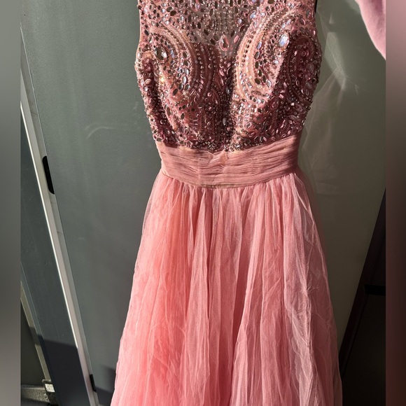 Sherri Hill prom dress blush pink size 2 - Picture 2 of 4